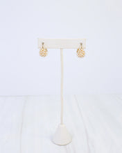 Load image into Gallery viewer, Roswell Pearl Cluster Hoop Earring WR Gold