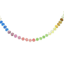 Load image into Gallery viewer, Iridescent Natural Gemstone Glass Beaded Necklace.