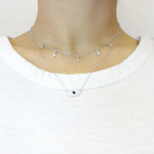 Load image into Gallery viewer, CZ Diamond Evil Eye Necklace.