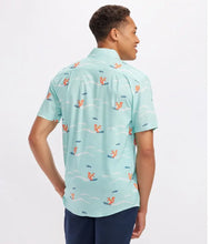 Load image into Gallery viewer, Squirrel On Water Skis Men's Fun Button Down Hawaiian Shirt.
