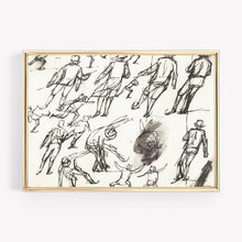 Load image into Gallery viewer, Vintage Christmas Wall Art Print | Winter Skaters.