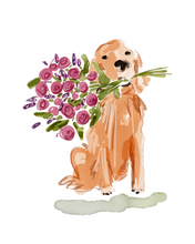 Load image into Gallery viewer, Dog With Flowers Stickers