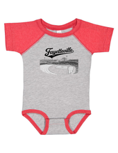Load image into Gallery viewer, Fayetteville Baseball Skyline Tee – Matching Family Raglan Shirt | Baby, Toddler, Youth & Adult (NB–4XL)