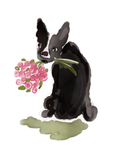 Load image into Gallery viewer, Dog With Flowers Stickers