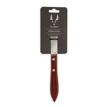 Load image into Gallery viewer, Viski Professional Citrus Zester w/ Acacia Handle.