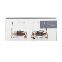 Load image into Gallery viewer, Glacier Rocks® Soapstone Cube and Tumbler Set by Viski.