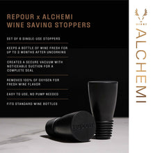 Load image into Gallery viewer, Alchemi™ Repour Vaccuum Seal Wine Stoppers - Set of 6.