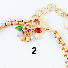 Load image into Gallery viewer, Adjustable Thick Gold Chain Bracelet With Tiny Bead Cluster.