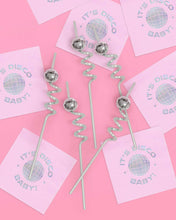 Load image into Gallery viewer, Reusable Disco Party Swirly Straws, Last Disco Bach, Groovy.