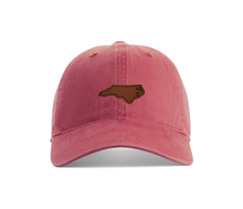 Load image into Gallery viewer, North Carolina Faux Leather Patch Cotton Twill Hat