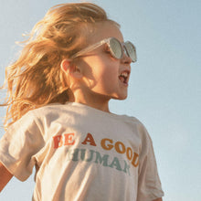 Load image into Gallery viewer, Colorful Be A Good Human Kids Tee.