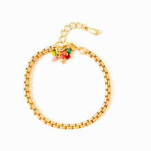 Load image into Gallery viewer, Adjustable Thick Gold Chain Bracelet With Tiny Bead Cluster.