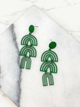 Load image into Gallery viewer, Color Coated Arch Drop Dangle Earrings.