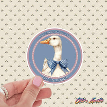 Load image into Gallery viewer, 90s Country Goose Club Sticker - Polka Dot Bow Goose Decor.