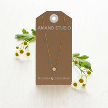 Load image into Gallery viewer, Daisy Enamel Chain Necklace.