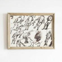 Load image into Gallery viewer, Vintage Christmas Wall Art Print | Winter Skaters.