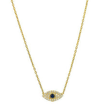 Load image into Gallery viewer, CZ Diamond Evil Eye Necklace.