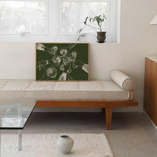 Load image into Gallery viewer, Bar Cart Wall Art Print | Cheers Hands Green | Home Decor.