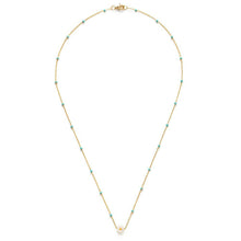 Load image into Gallery viewer, Daisy Enamel Chain Necklace.