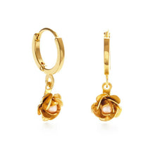 Load image into Gallery viewer, Sonoma Rose Huggie Hoops.