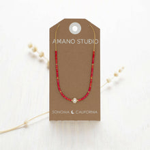 Load image into Gallery viewer, Pearl Miyuki Bead Necklace.