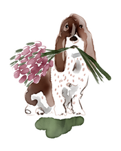 Load image into Gallery viewer, Dog With Flowers Stickers
