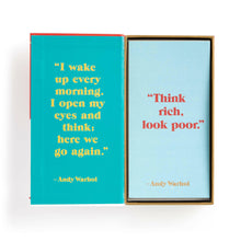 Load image into Gallery viewer, Andy Warhol Philosophy Correspondence Cards.