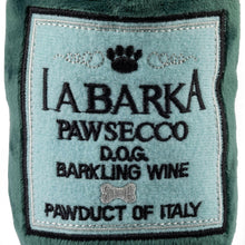 Load image into Gallery viewer, LaBarka Pawsecco Squeaker Dog Toy.