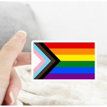 Load image into Gallery viewer, Pride Progress Flag Sticker.