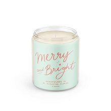 Load image into Gallery viewer, Merry & Bright: 8 oz Soy Wax Hand-Poured Candle.
