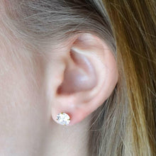 Load image into Gallery viewer, Classic CZ Large Diamond Screw Ball Back Earrings.