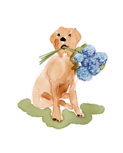 Load image into Gallery viewer, Dog With Flowers Stickers