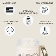 Load image into Gallery viewer, Best Grandma Ever 9 oz Soy Candle - Home Decor & Gifts.