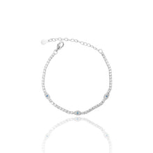 Load image into Gallery viewer, CZ Diamond Tennis Evil Eye Bracelet.