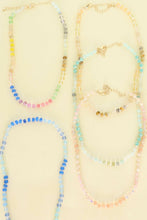 Load image into Gallery viewer, Iridescent Natural Gemstone Glass Beaded Necklace.
