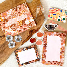 Load image into Gallery viewer, Clear Mosaic Pink and Brown Butterfly Sticker, 2.5x1.5in.