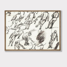 Load image into Gallery viewer, Vintage Christmas Wall Art Print | Winter Skaters.