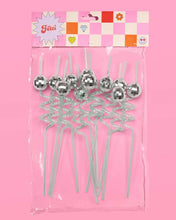 Load image into Gallery viewer, Reusable Disco Party Swirly Straws, Last Disco Bach, Groovy.