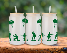 Load image into Gallery viewer, Army Men Glass Can Cup