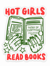 Load image into Gallery viewer, Hot Girls Read Books Clear Sticker – 3”