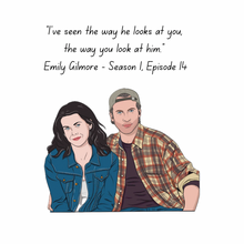 Load image into Gallery viewer, Lorelai and Luke Pop Culture Sticker.