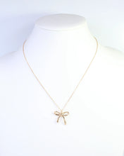 Load image into Gallery viewer, Phillips Bow Necklace Gold