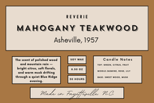 Load image into Gallery viewer, Mahogany Teakwood Candle – Asheville, 1957