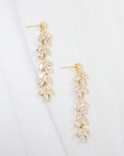 Load image into Gallery viewer, Santa Fe Crystal Dangle Earring WR Gold