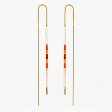 Load image into Gallery viewer, Miyuki Seed Bead Threader Earrings in El Sol.