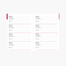 Load image into Gallery viewer, Large-Format Internet Address & Password Logbook (Black)