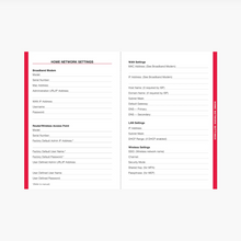 Load image into Gallery viewer, Large-Format Internet Address & Password Logbook (Black)