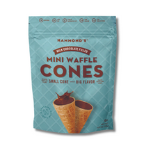 Load image into Gallery viewer, Milk Chocolate Filled Mini Waffle Cones
