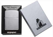 Load image into Gallery viewer, 1941 Replica - Brushed Chrome Zippo Lighter