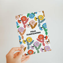 Load image into Gallery viewer, Orchid Cactus Feliz Cupleanos Greeting Card.